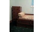 BEDROOM SET Decorative bed/sofa,  matching twin pedestal....