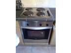 built in single electric oven and hob stainless steel....